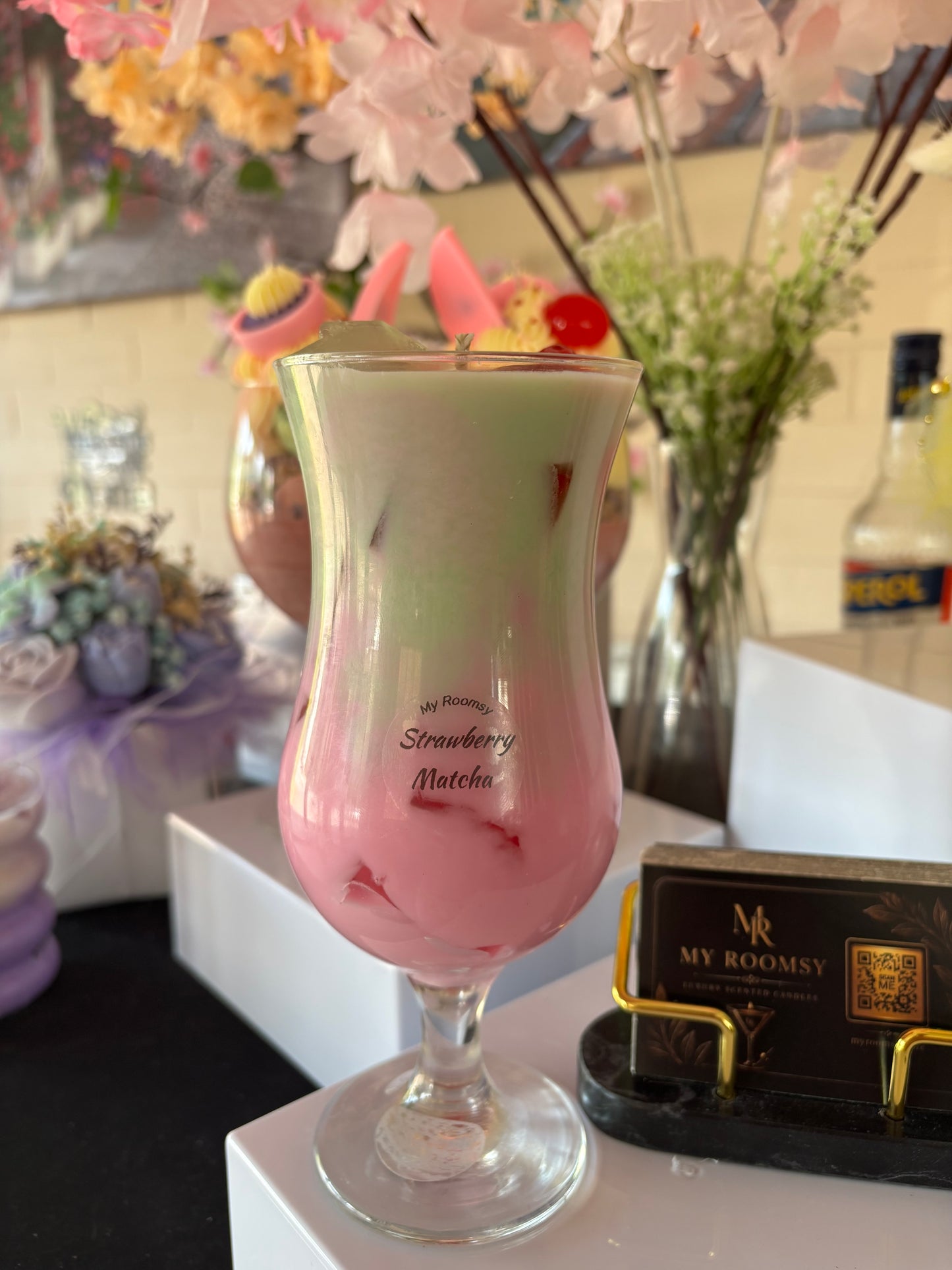 Strawberry Matcha- Handmade Scented Candle