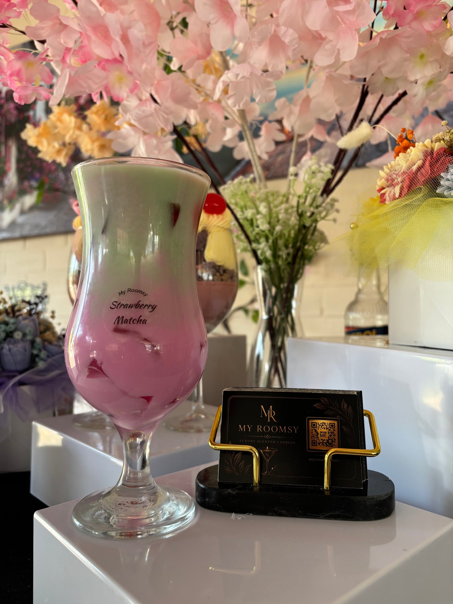 Strawberry Matcha- Handmade Scented Candle