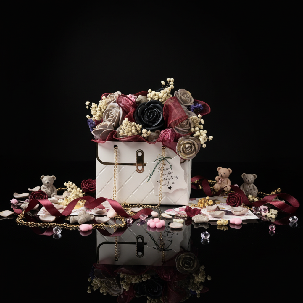 Adorable wax melt bouquet with teddy bears