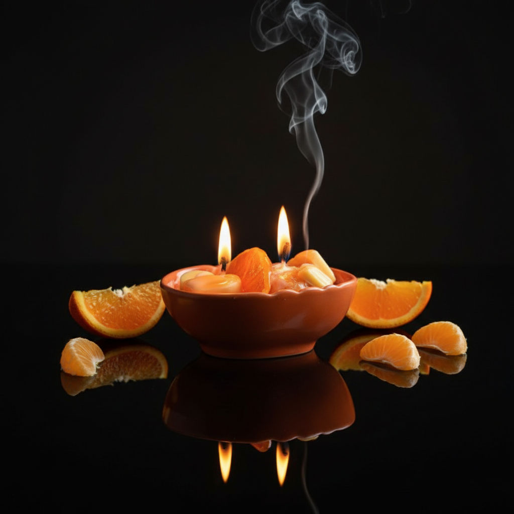 Bowl Candle with Hearts