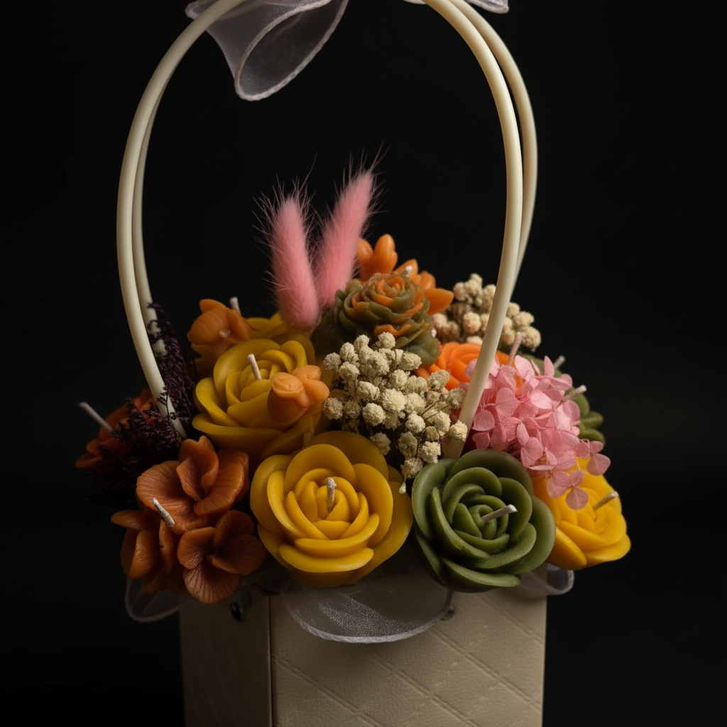 Close-up of flowers from opposite side