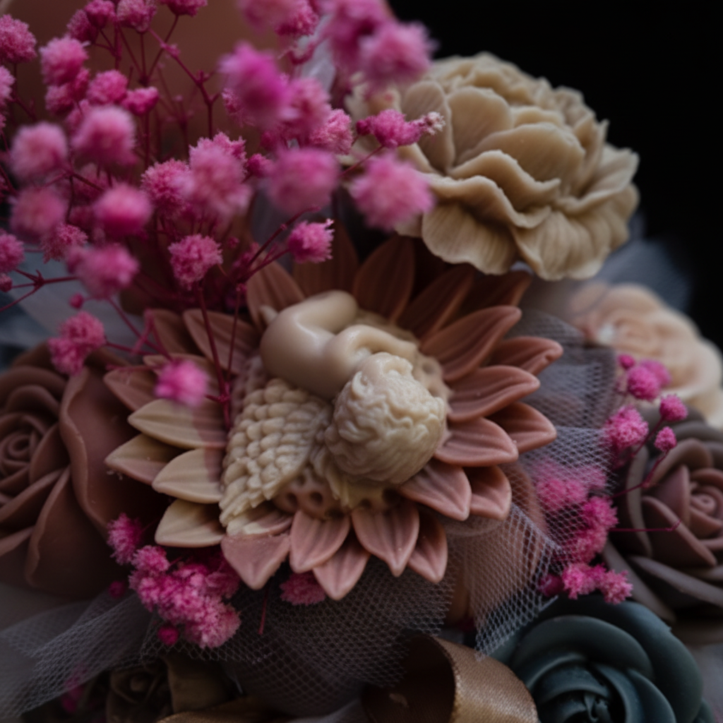 Close-up of kissing couple topper