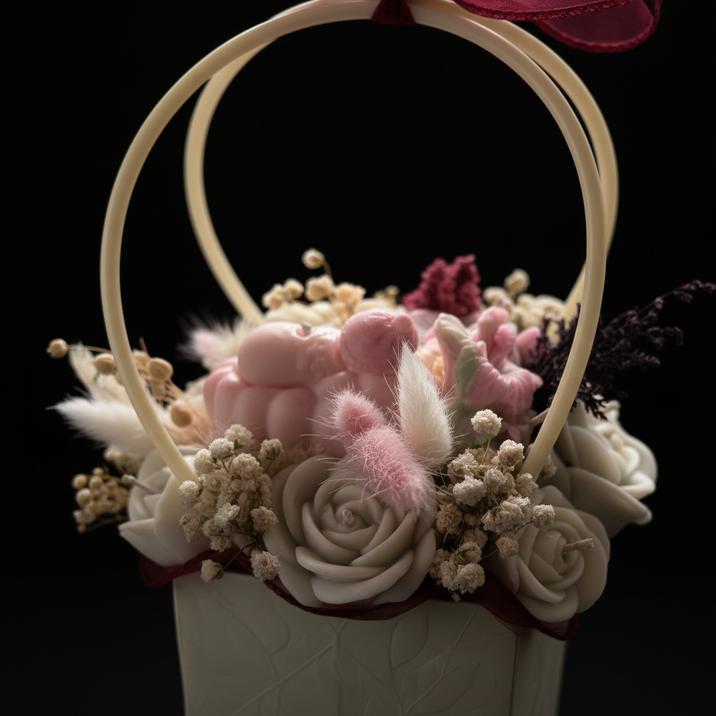 Extreme close-up of wax roses