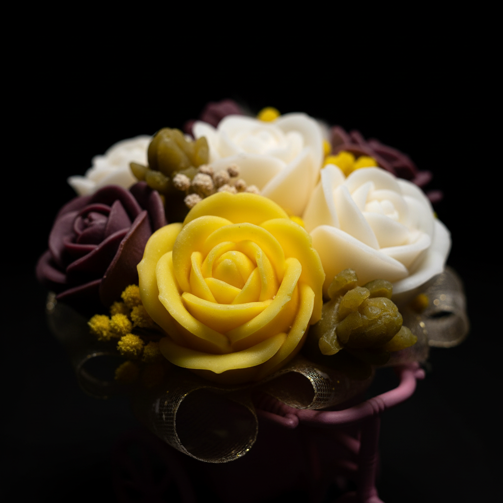 Extreme close-up of yellow flowers