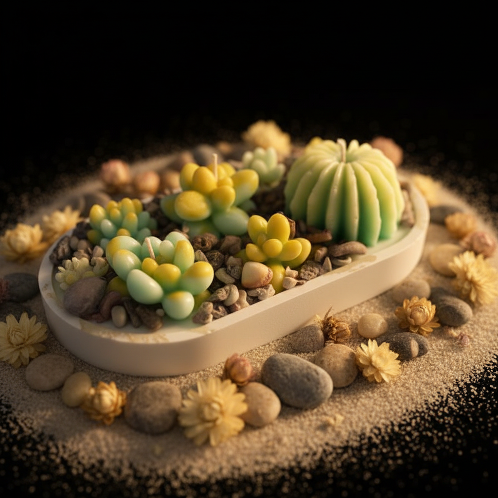 Close-up of wax succulents