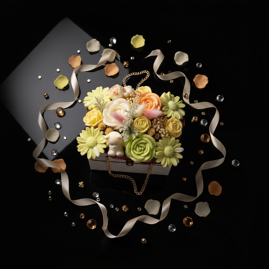 Top view of bouquet